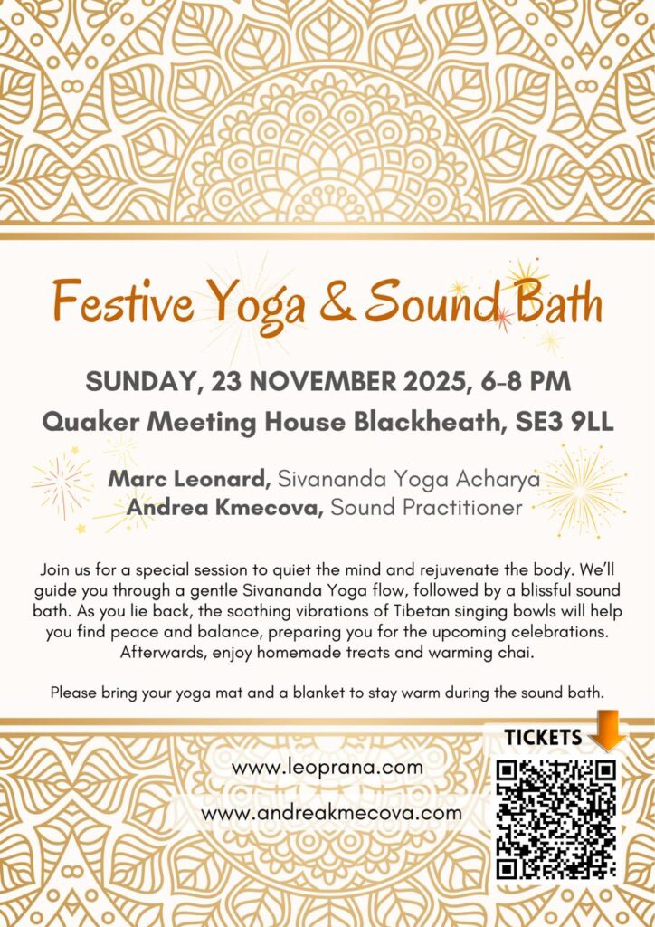 Flyer with QR booking code.